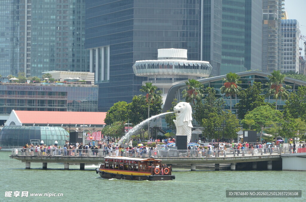 新加坡鱼尾狮公园景观