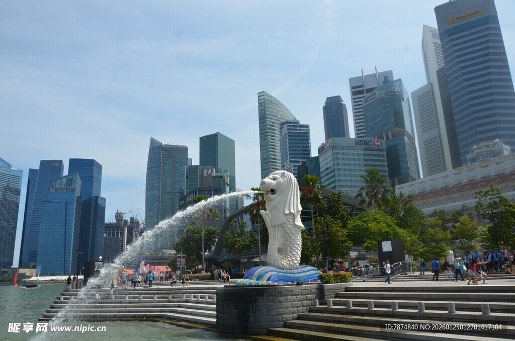 新加坡鱼尾狮公园景观