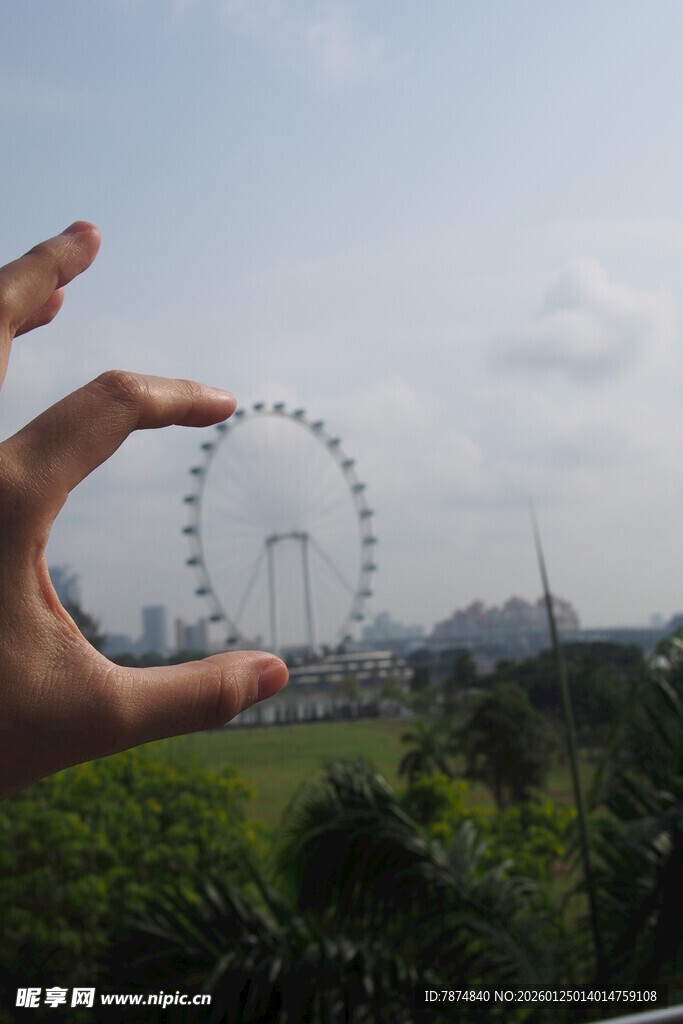 手框摩天轮美景