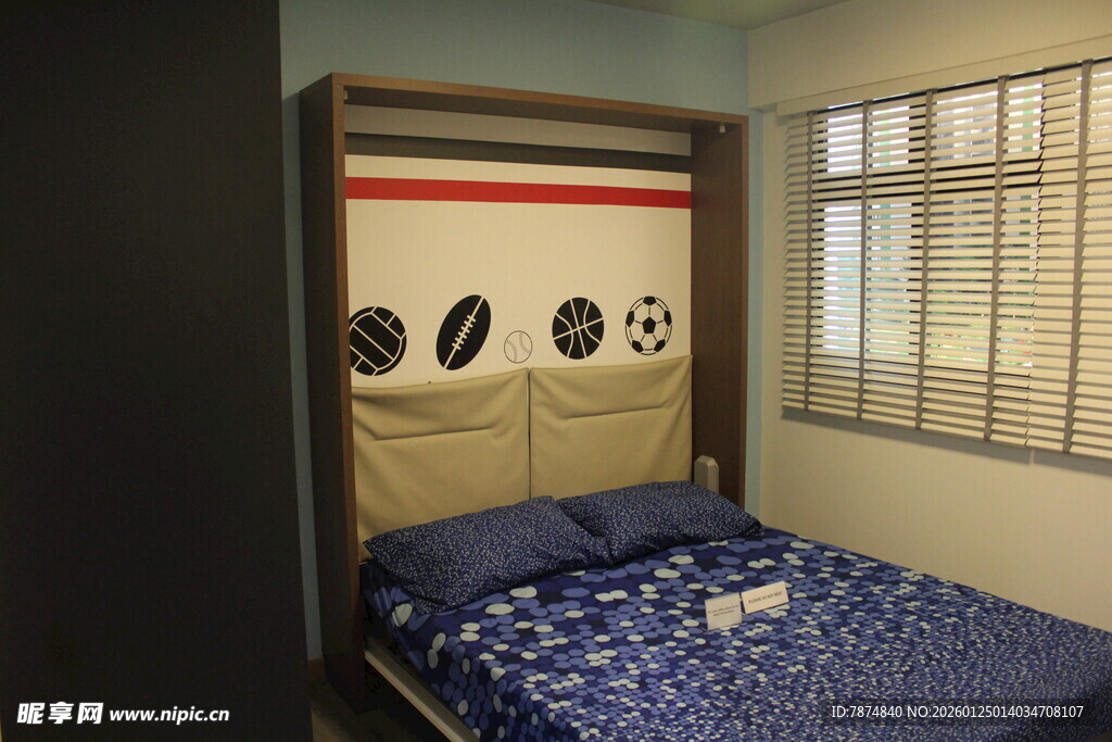 简约风卧室床铺展示