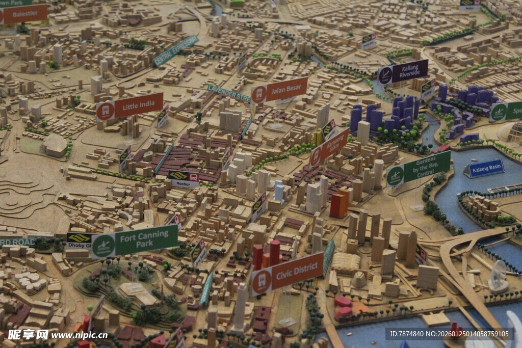 城市建筑模型俯瞰景观