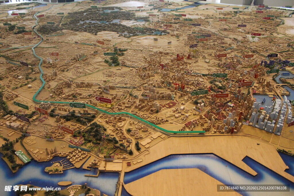 城市地形地貌沙盘模型