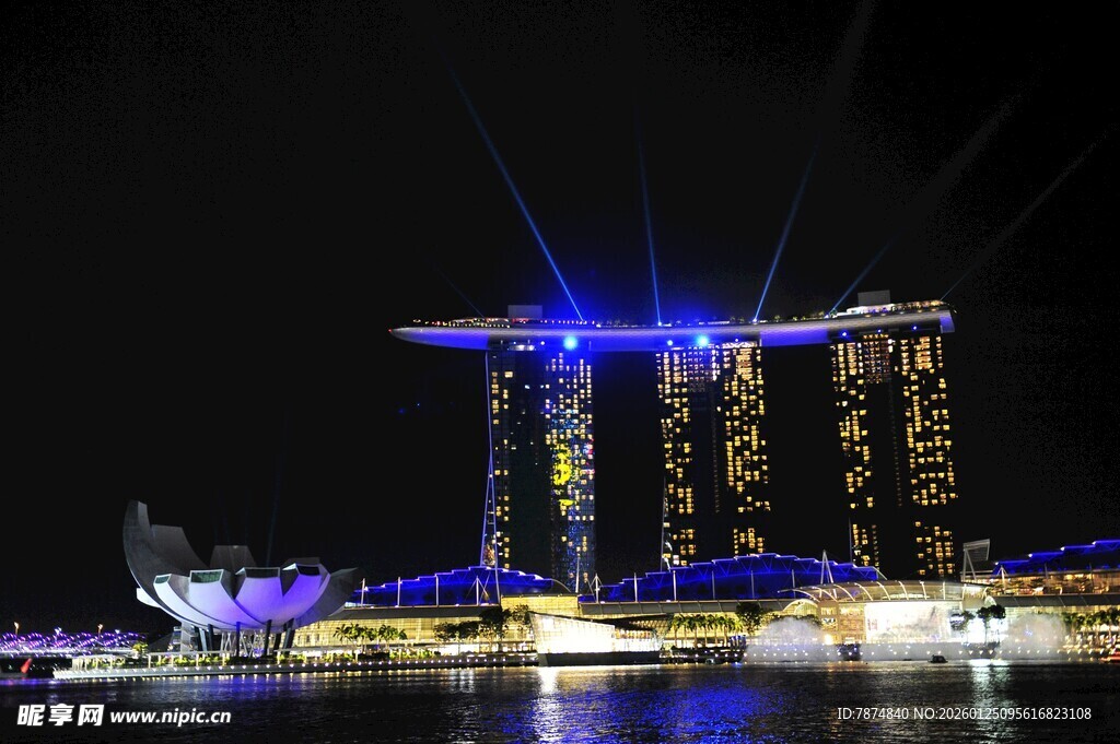 新加坡滨海湾璀璨夜景