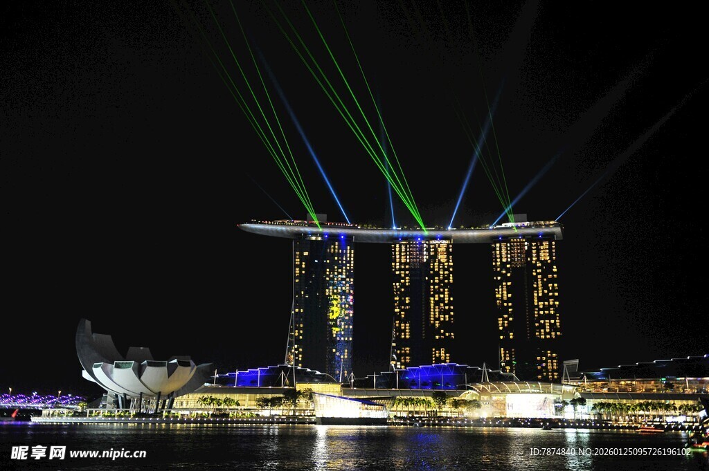 新加坡滨海湾夜景灯光秀