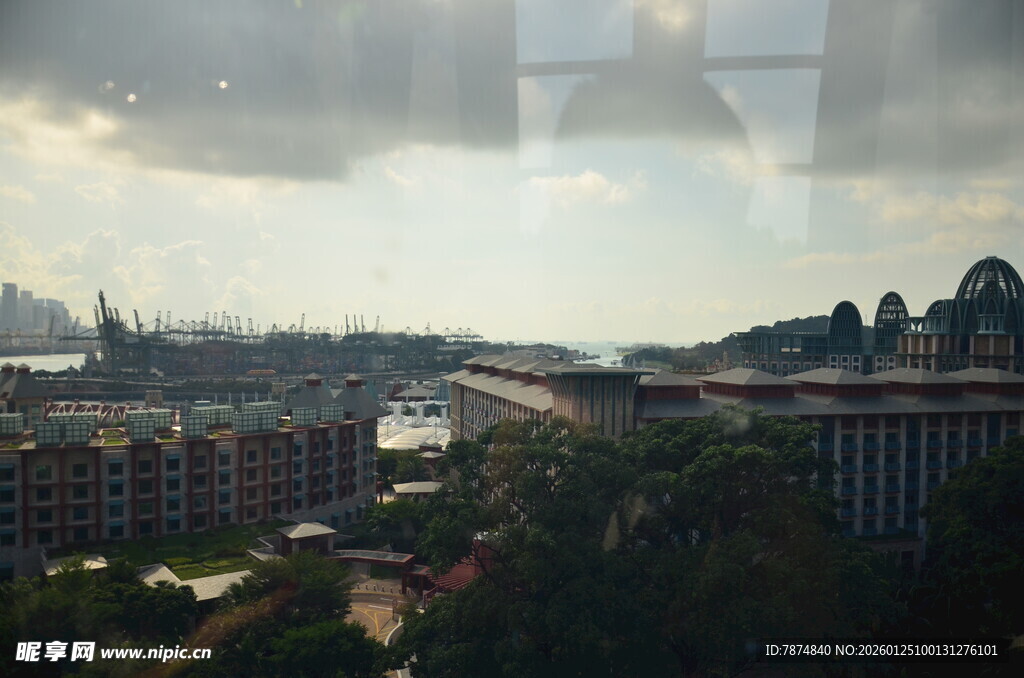 城市远景风光俯瞰图