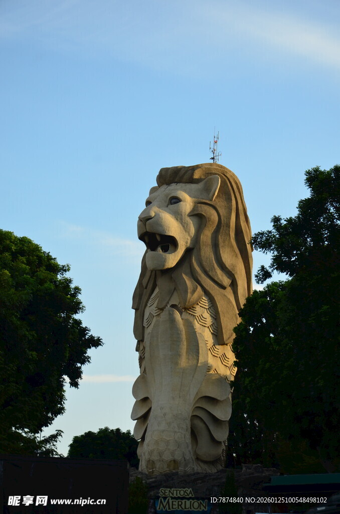 新加坡鱼尾狮雕像