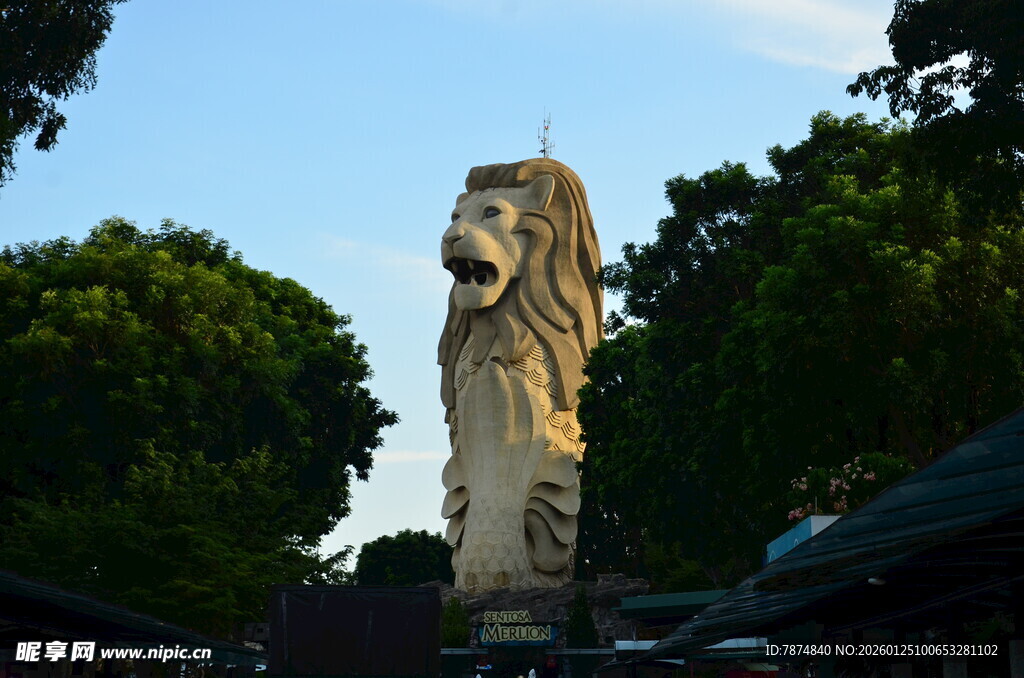 新加坡鱼尾狮公园景观