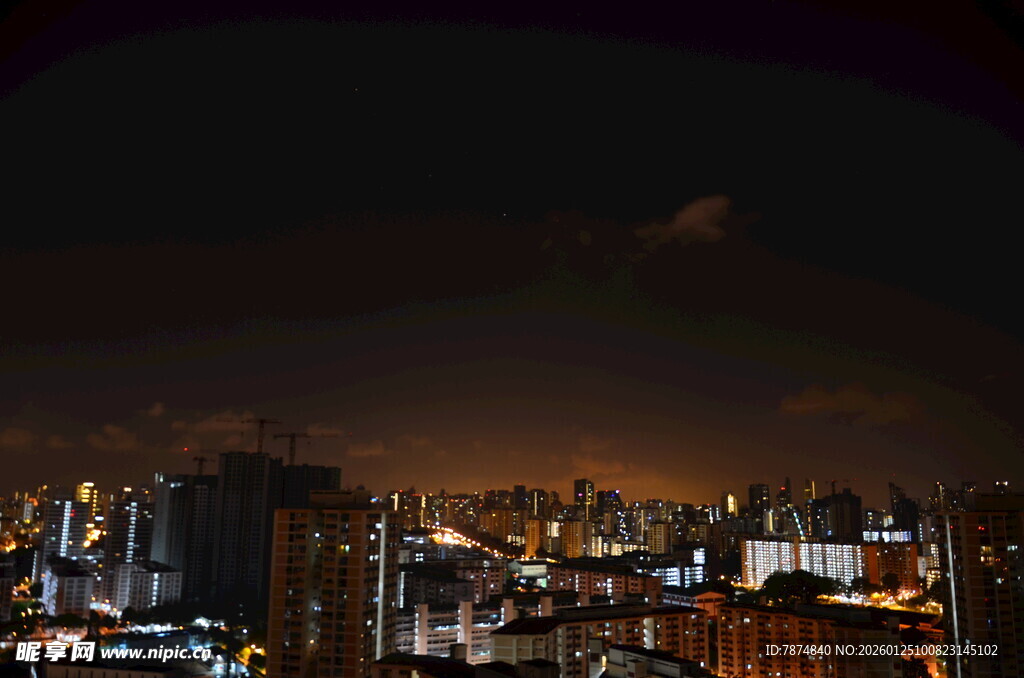 城市璀璨夜景俯瞰