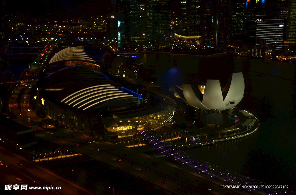 新加坡滨海湾璀璨夜景