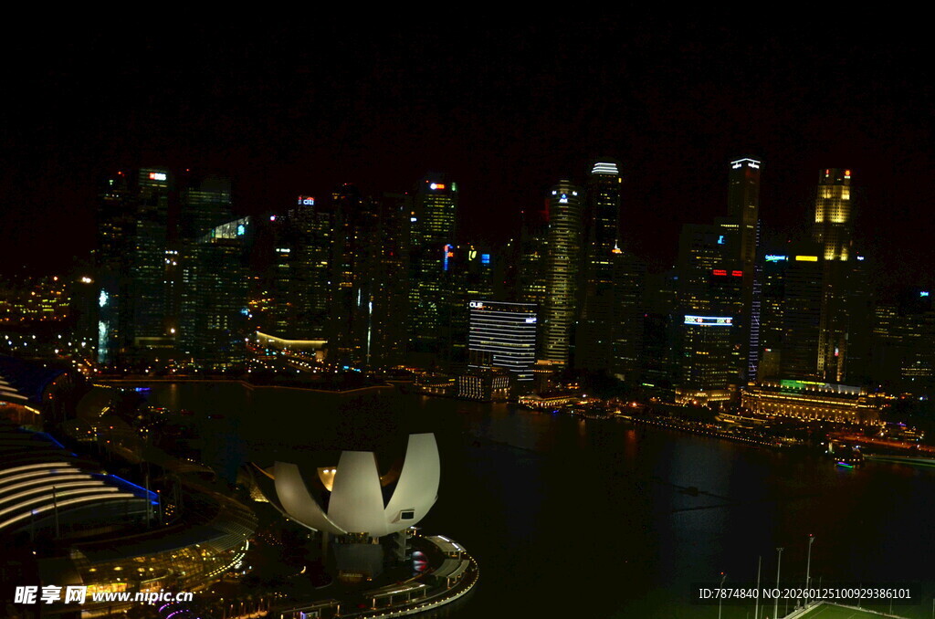 新加坡城市璀璨夜景