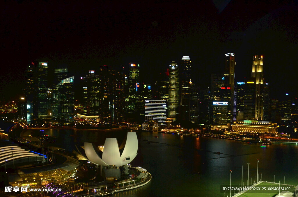 新加坡滨海湾璀璨夜景