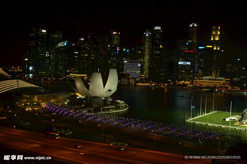 新加坡滨海湾璀璨夜景