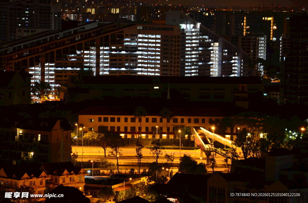 悉尼夜景中的璀璨建筑