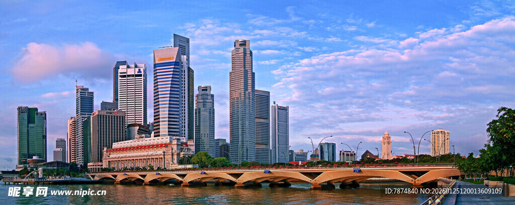 新加坡城市天际线景观