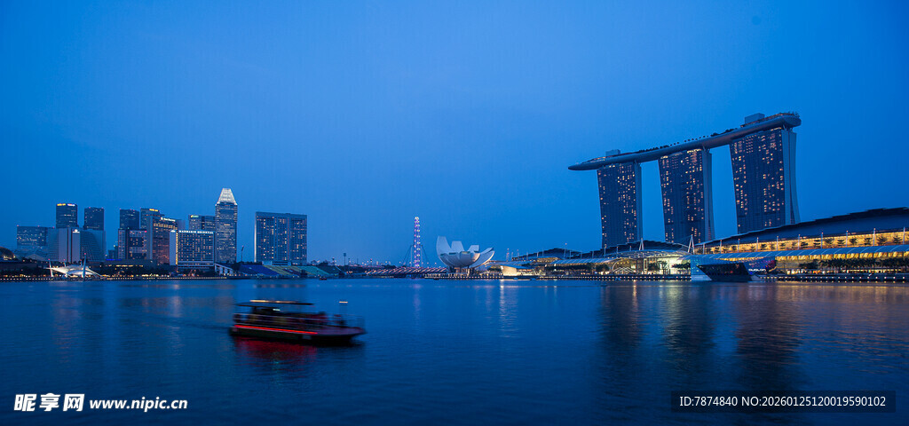 新加坡滨海夜景风光