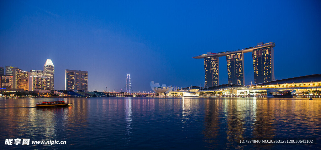新加坡滨海湾璀璨夜景