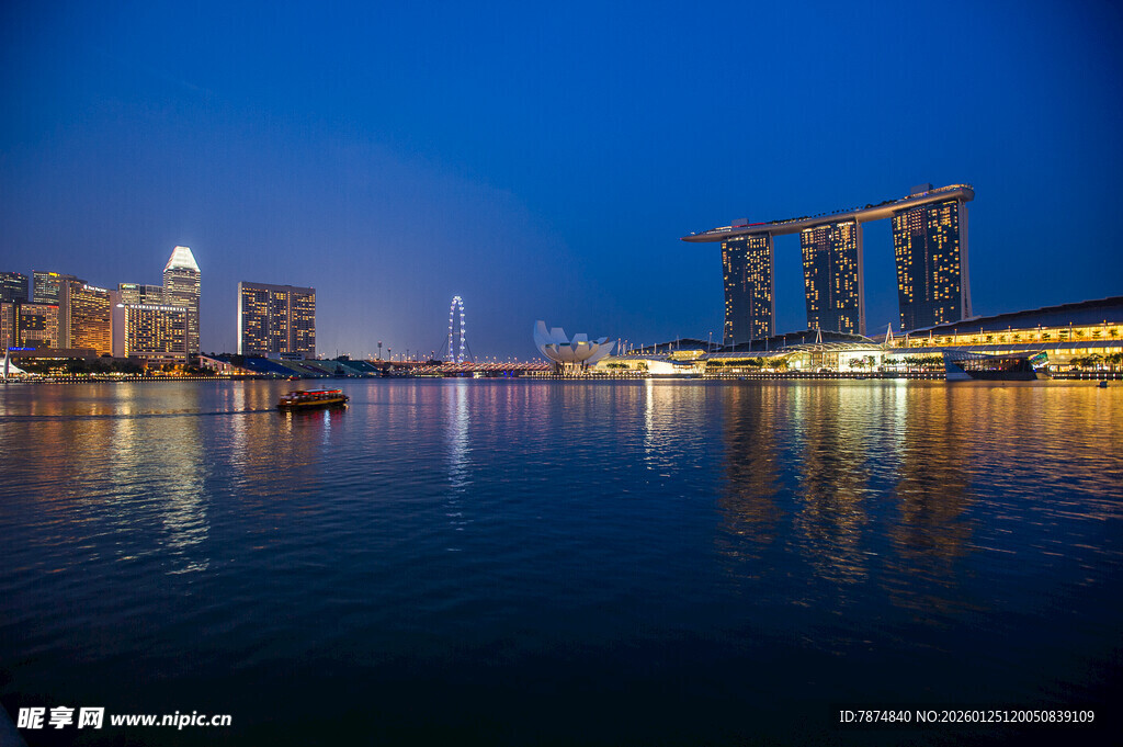 新加坡滨海湾璀璨夜景