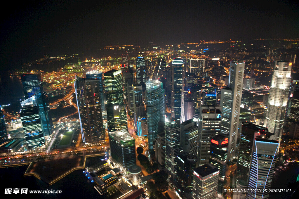 璀璨都市夜景俯瞰