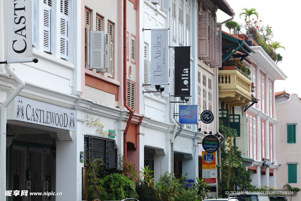 多彩欧式风格街边建筑 新加坡