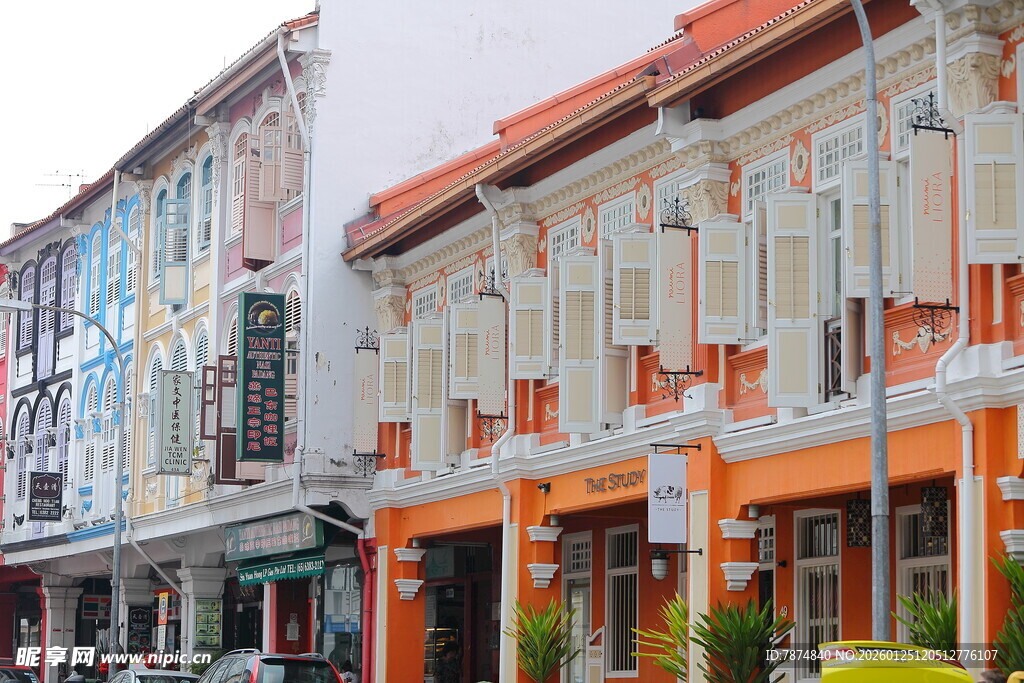 多彩欧式风格街边建筑 新加坡