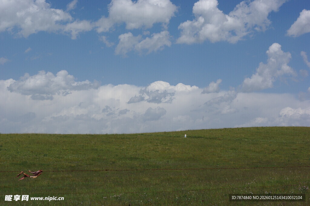 草原蓝天美景