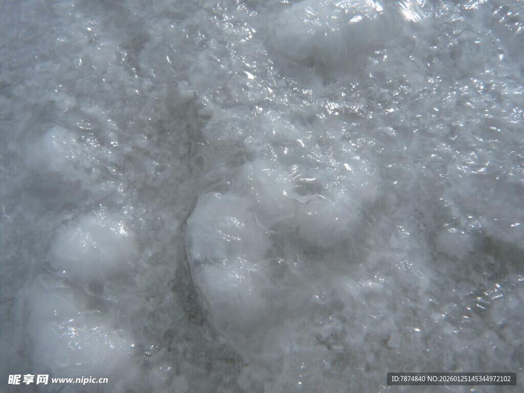 白色蓬松泡沫特写