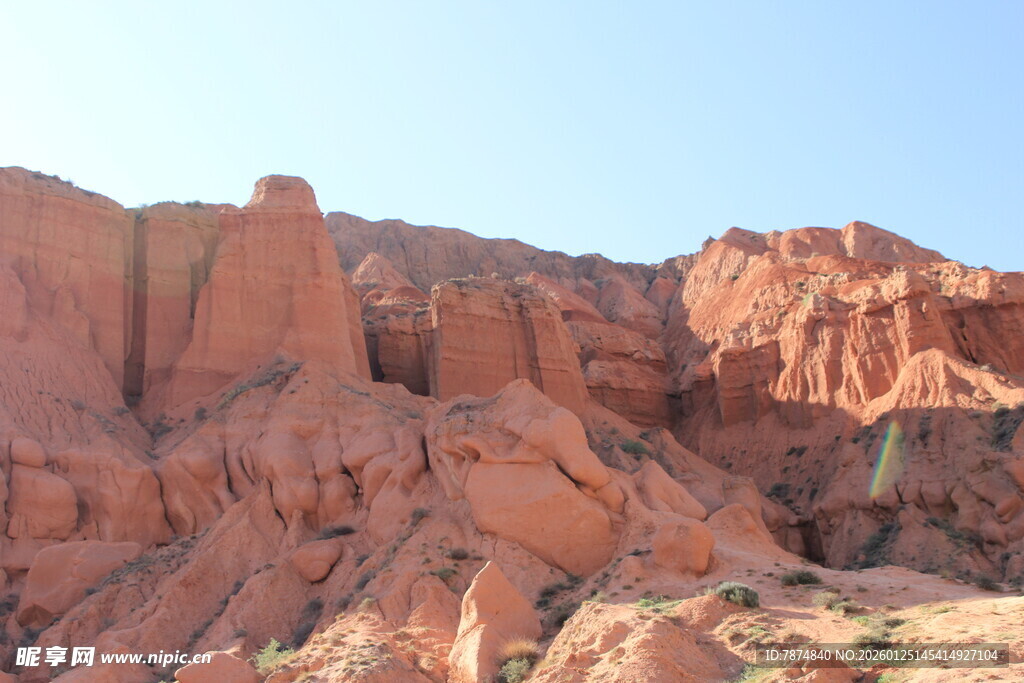 壮丽红色峡谷风光