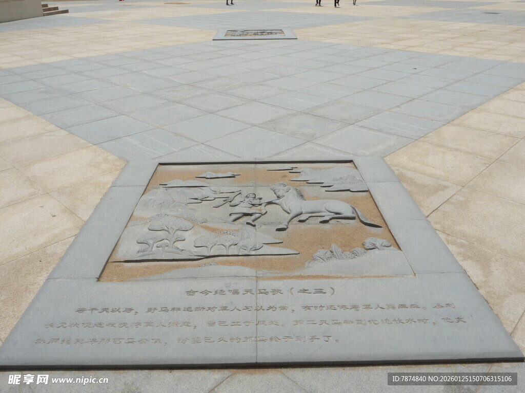 地面精美浮雕艺术作品