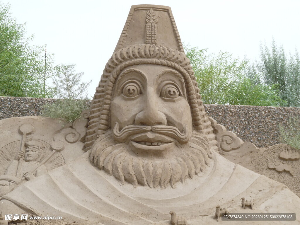 巨型人脸沙雕艺术作品