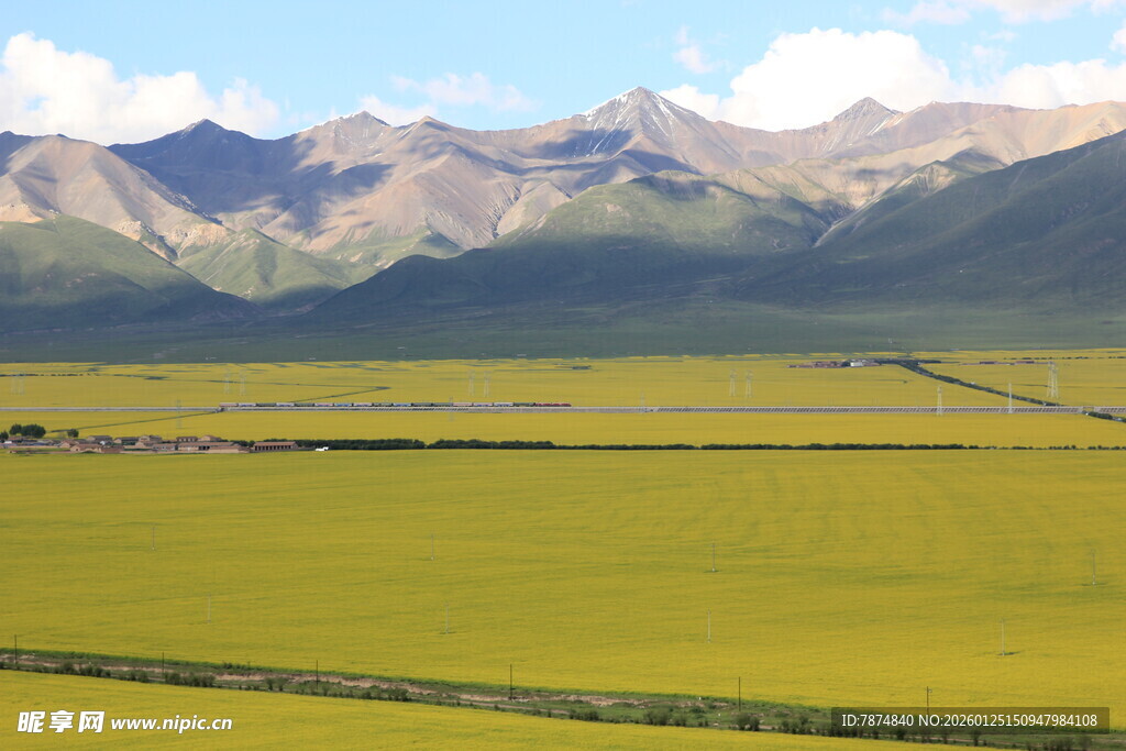 草原与远山的壮美风光