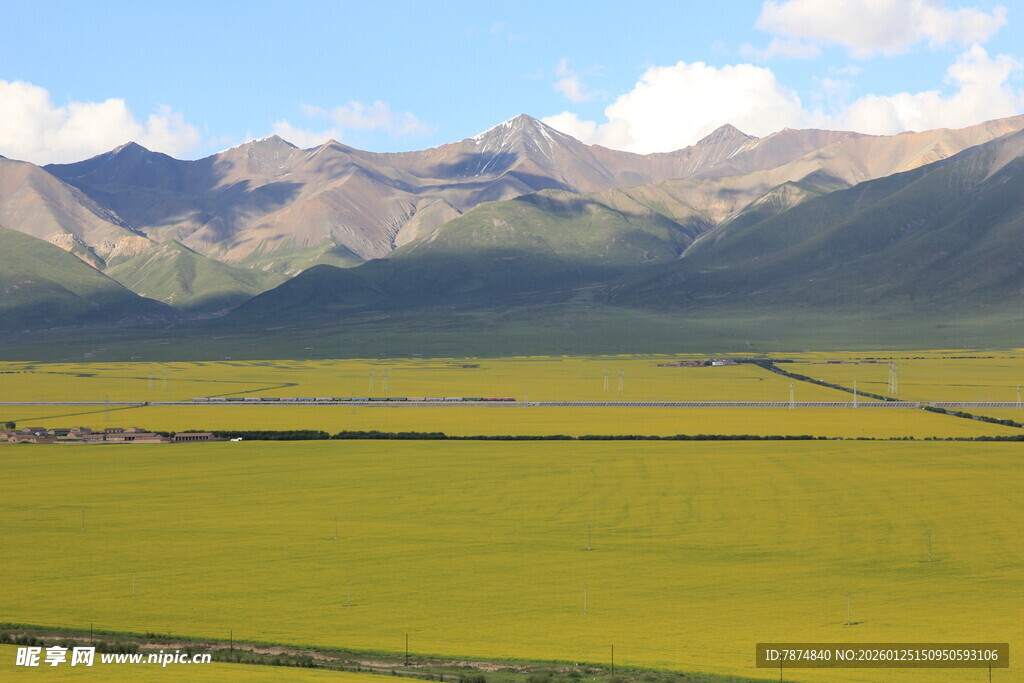 草原与远山的壮美风光