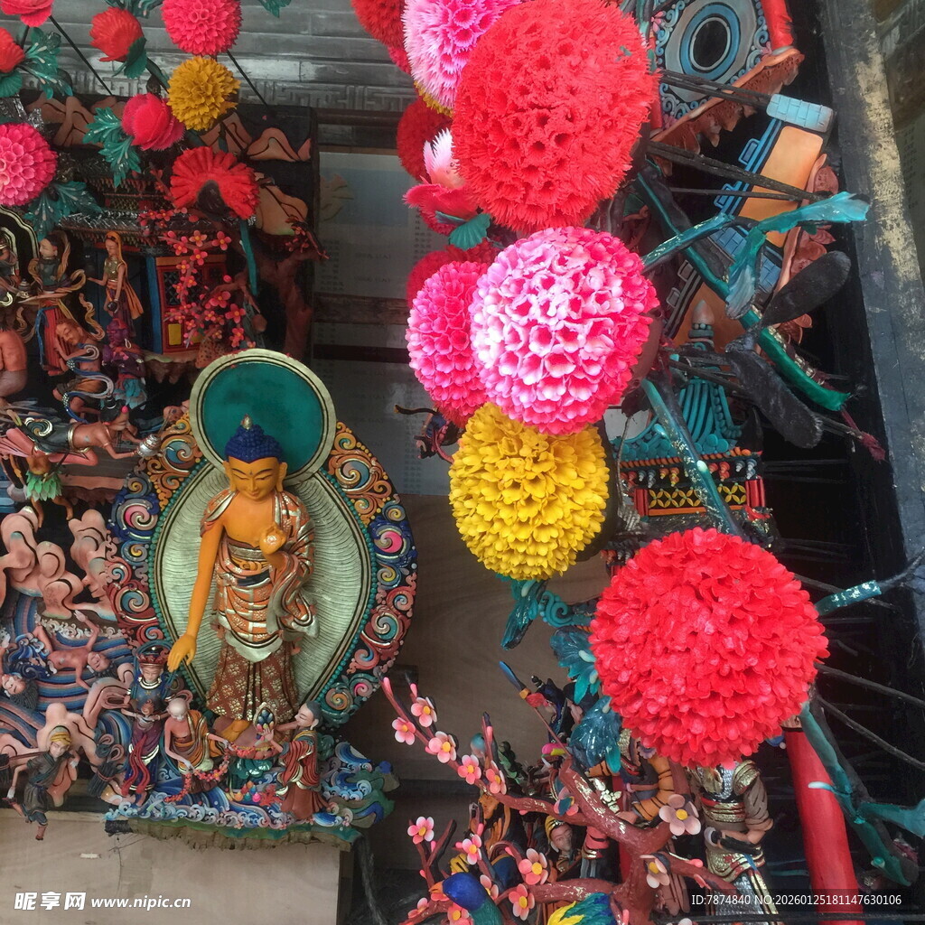 传统手工艺品集市景观