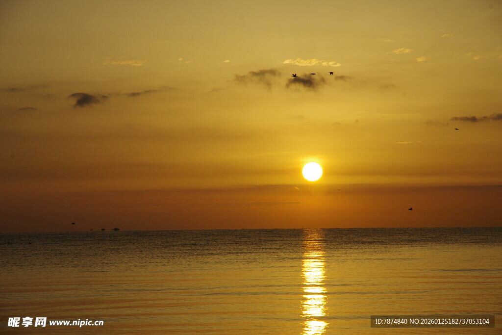 海上落日美景