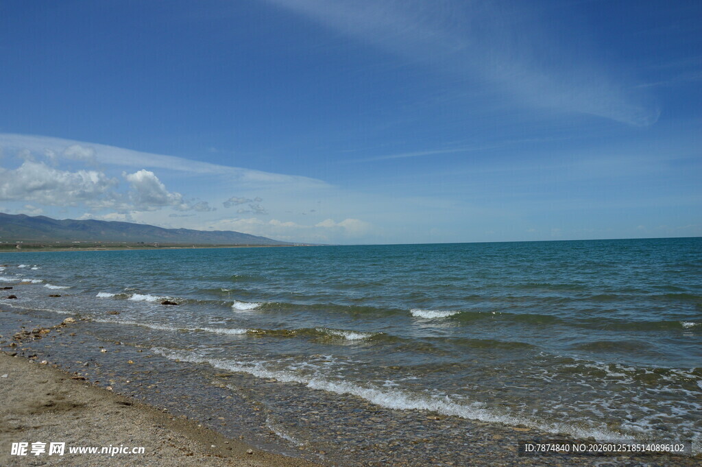海边沙滩 蔚蓝大海美景