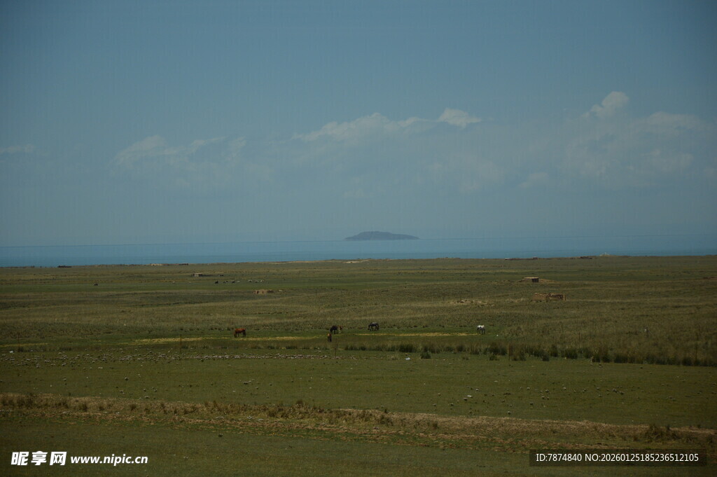 广袤草原与远处天际线