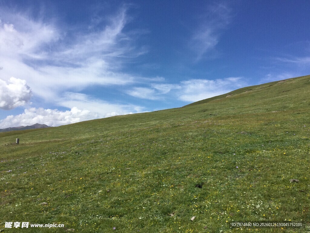 草原蓝天美景