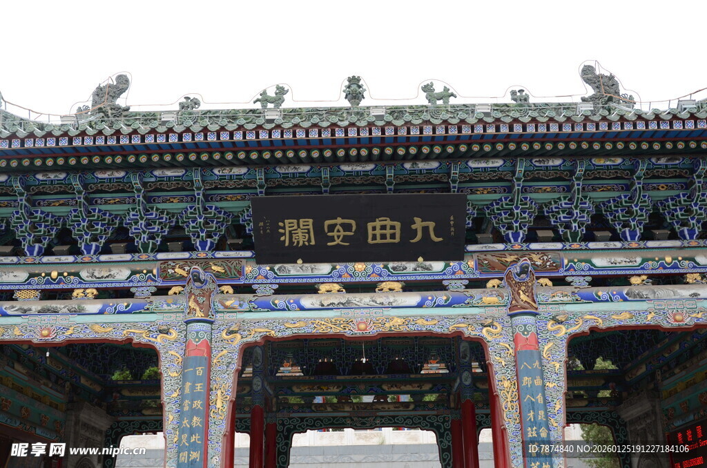 中式精美牌坊建筑景观