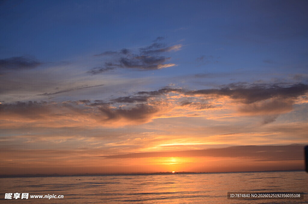 海边绝美日落景观