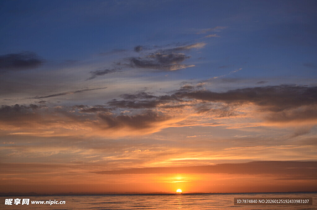 海边壮丽日落美景