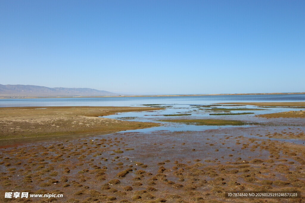 海边浅滩 宁静的自然景致
