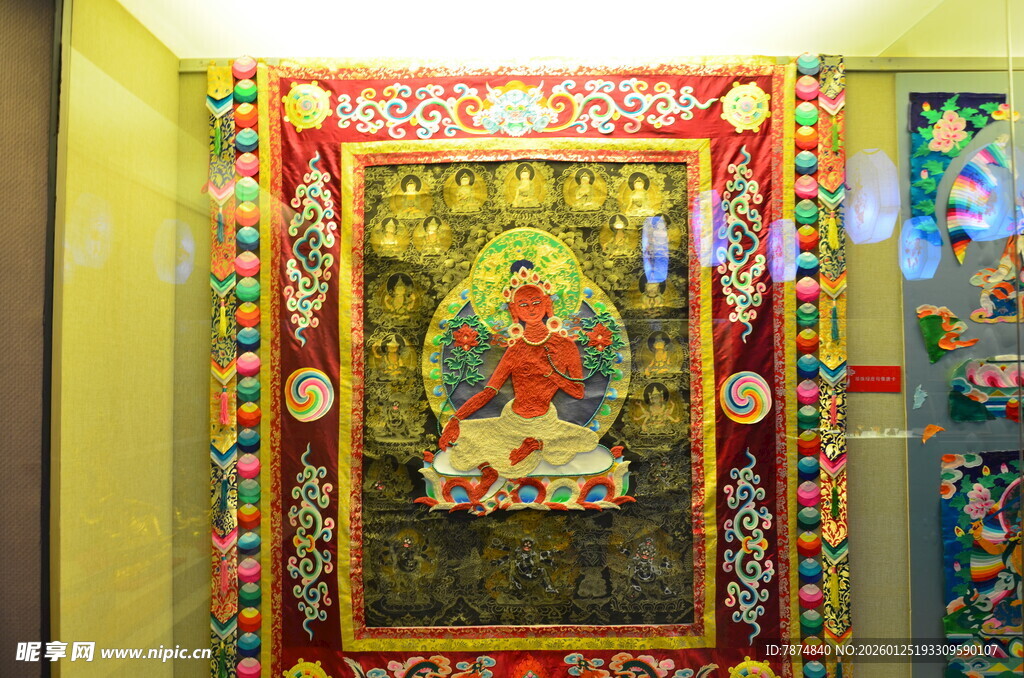 精美藏式风格装饰唐卡