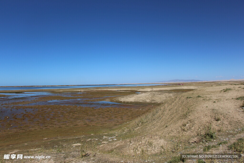 广袤荒原中的水域景观