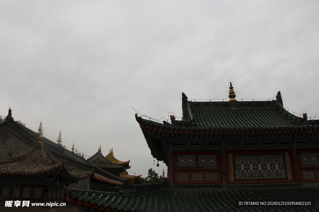 中式古建筑屋顶景观