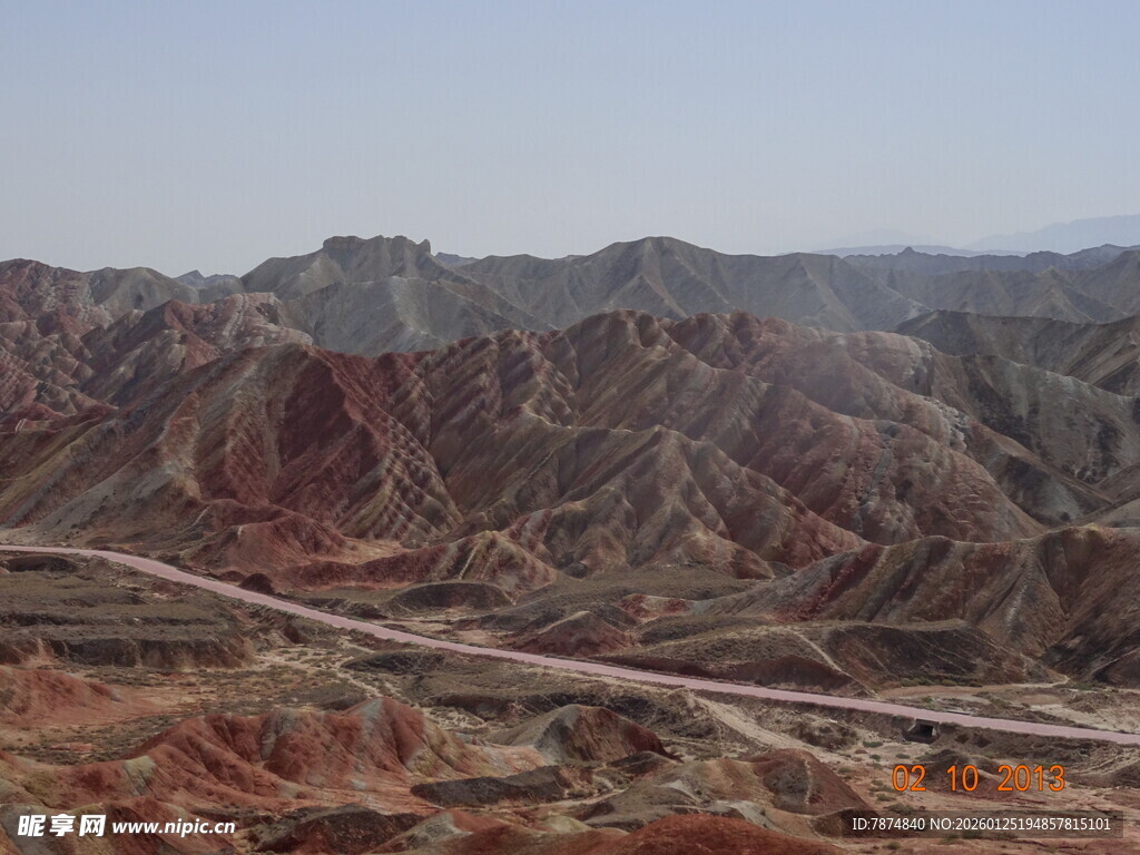七彩丹霞地貌景观
