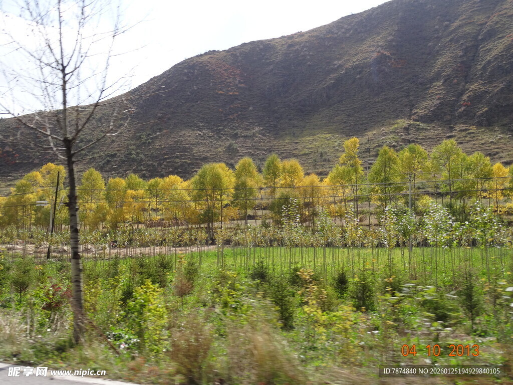 秋日山野田园风光