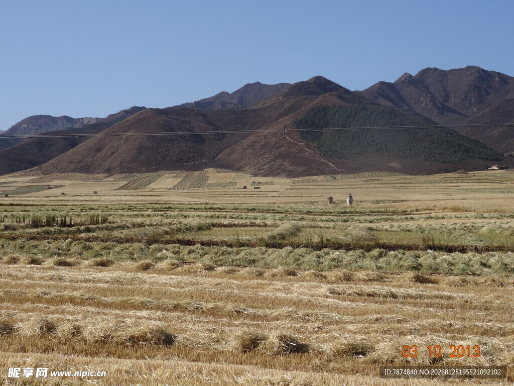广袤荒凉的山地平原景观