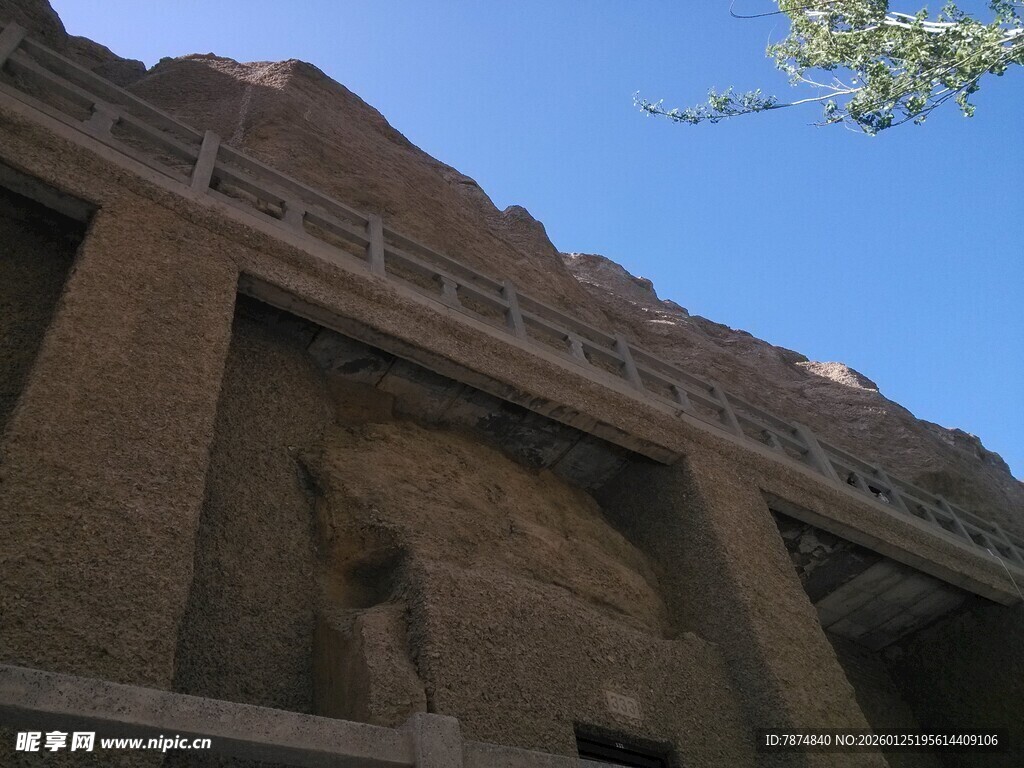 古老石壁建筑景观