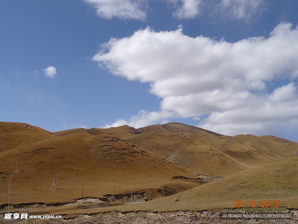 广袤高原蓝天美景