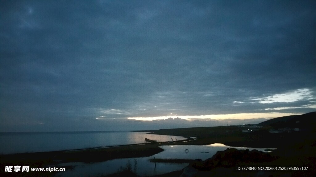 海边暮色风景