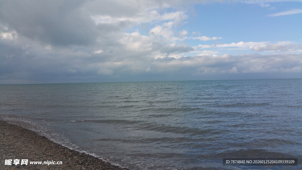 海边风景 辽阔海面与天空